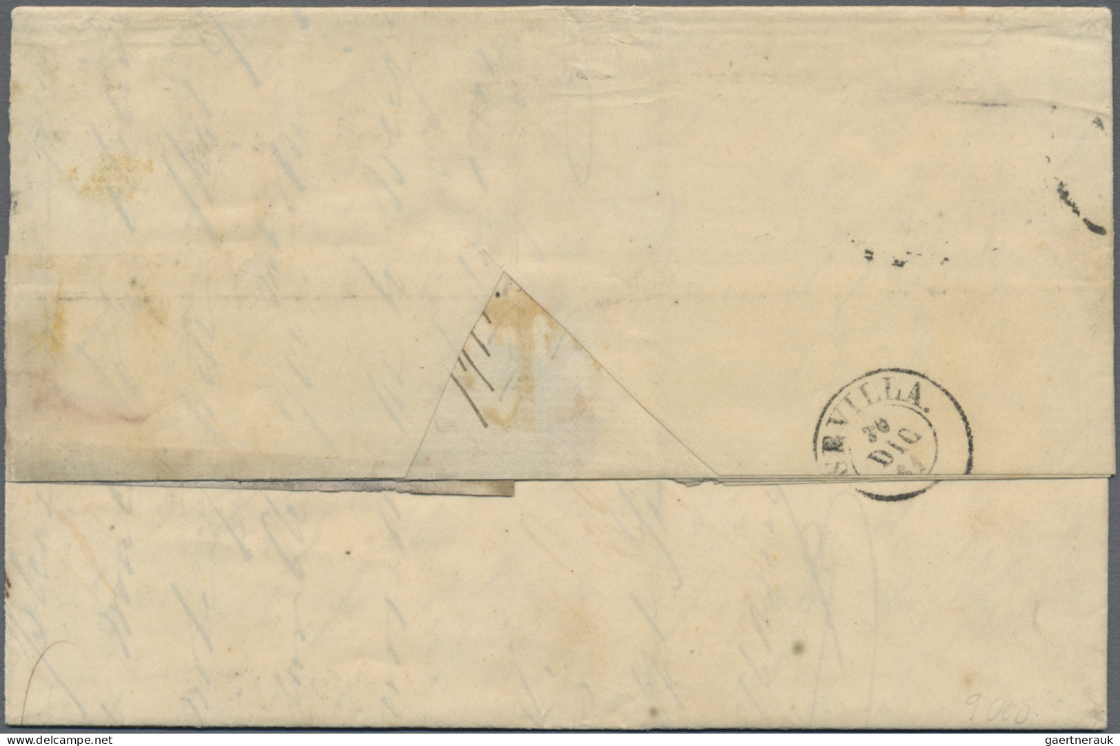 Gibraltar: 1861, 27 May+27 Dec, Two Lettersheets Originating From Gibraltar With - Gibraltar