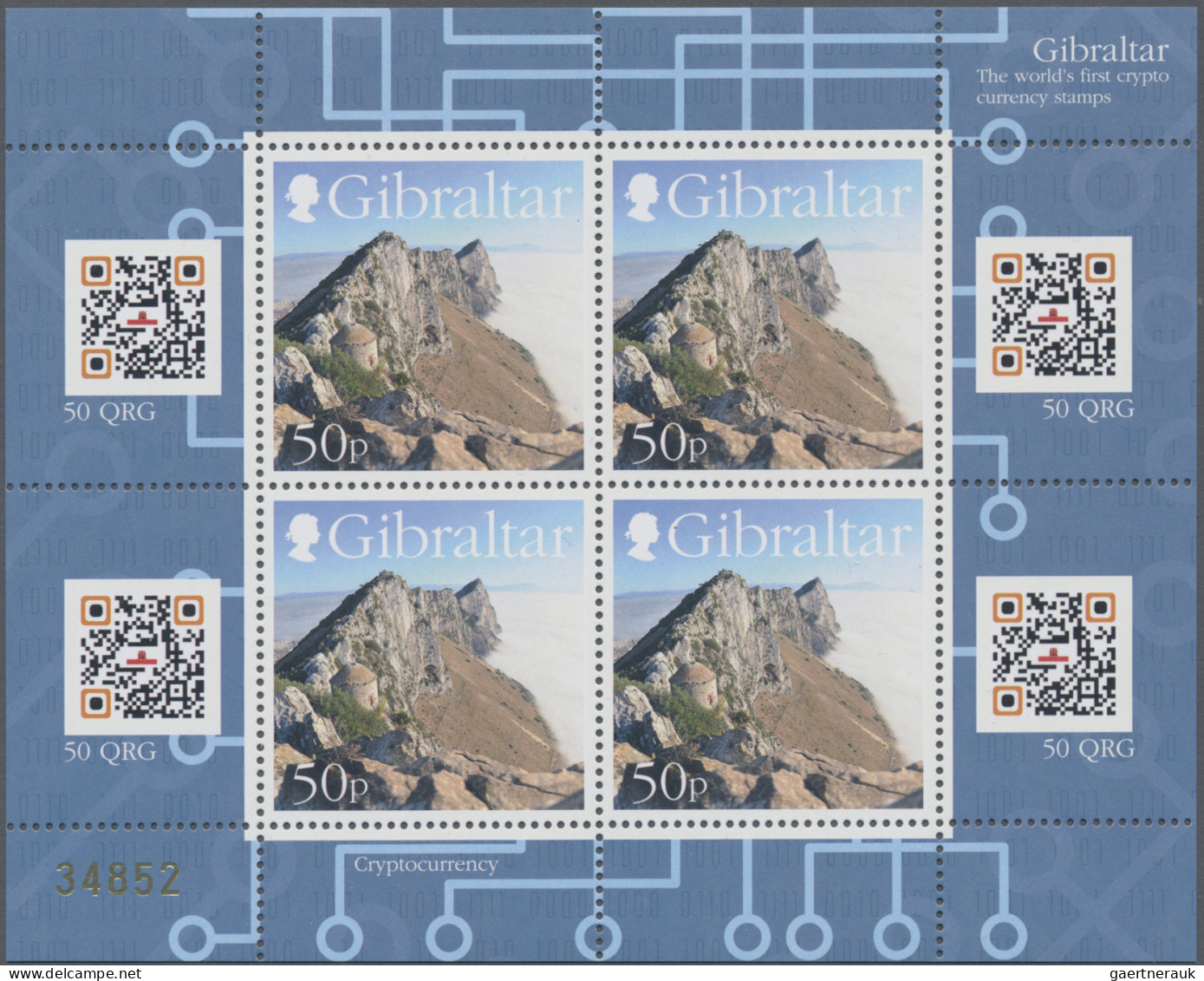 Gibraltar: 2018, Mini-sheet ''The World's First Crypto Currency Stamps'', This I - Gibilterra