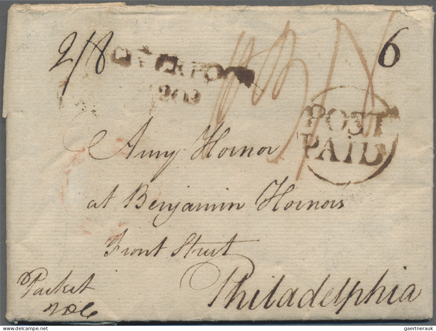 Great Britain -  Pre Adhesives  / Stampless Covers: 1787/1815, Three Entires Liv - ...-1840 Préphilatélie