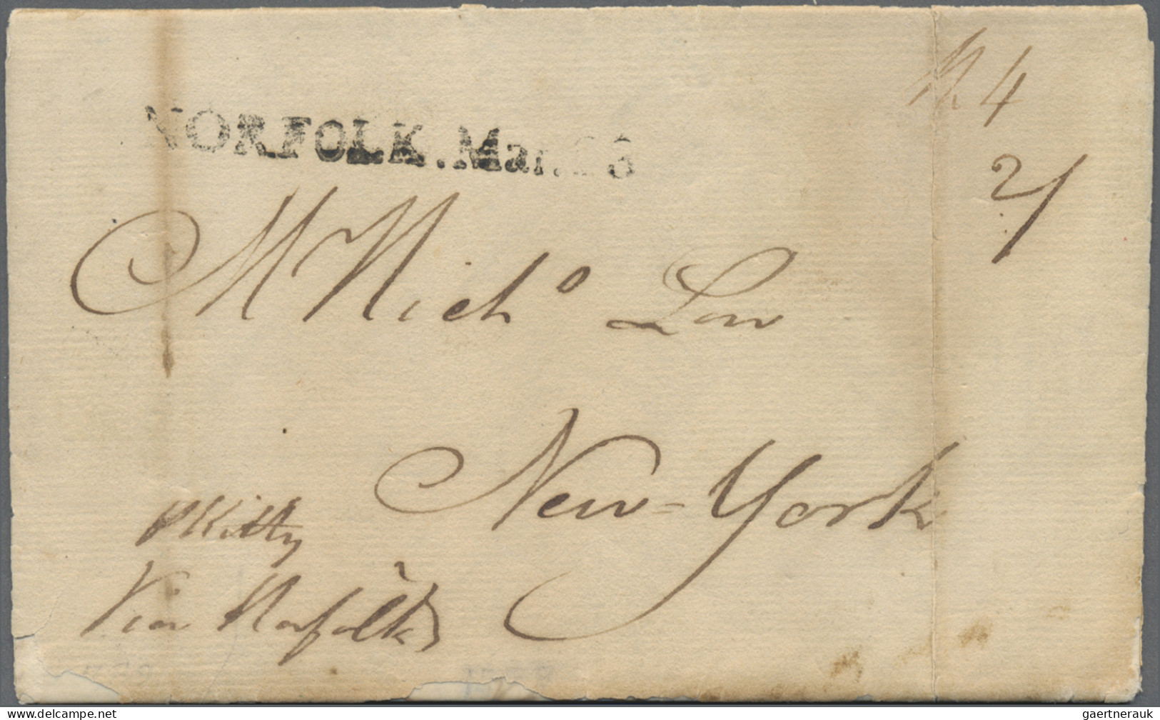 Great Britain -  Pre Adhesives  / Stampless Covers: 1787/1815, Three Entires Liv - ...-1840 Vorläufer