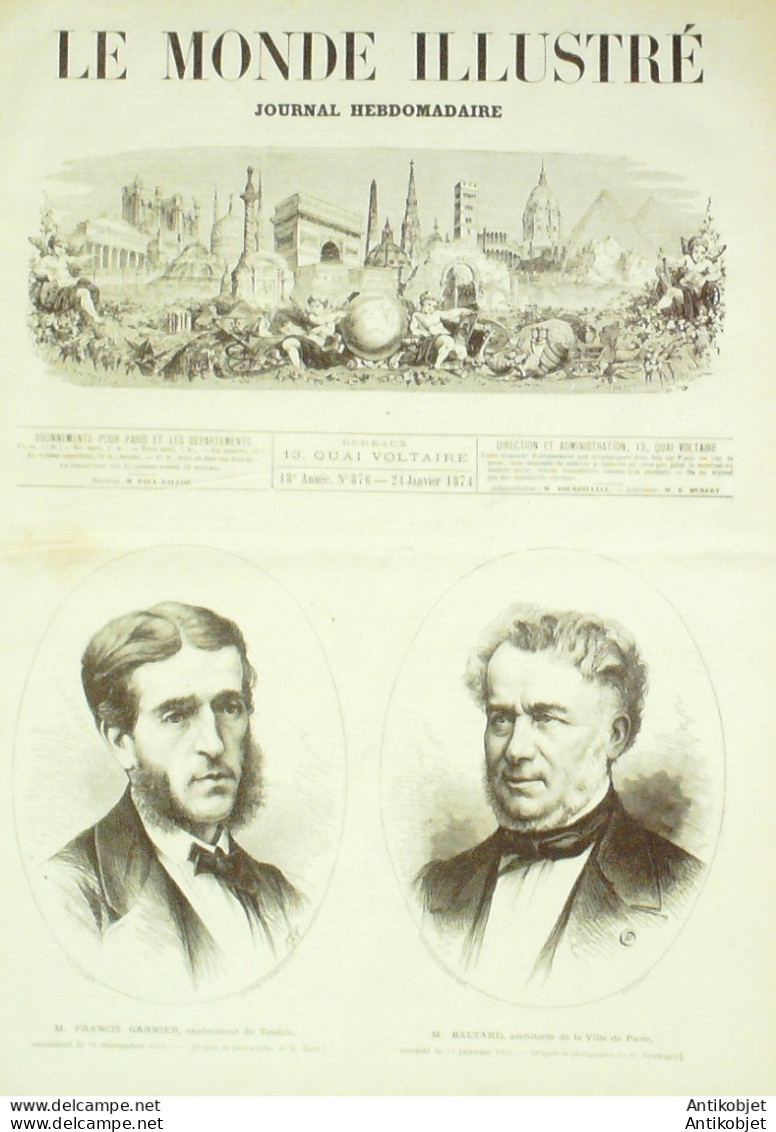 Le Monde Illustré 1874 N°876 Algérie Mers-el-Kébir Numancia Espagne Carthagène - 1850 - 1899