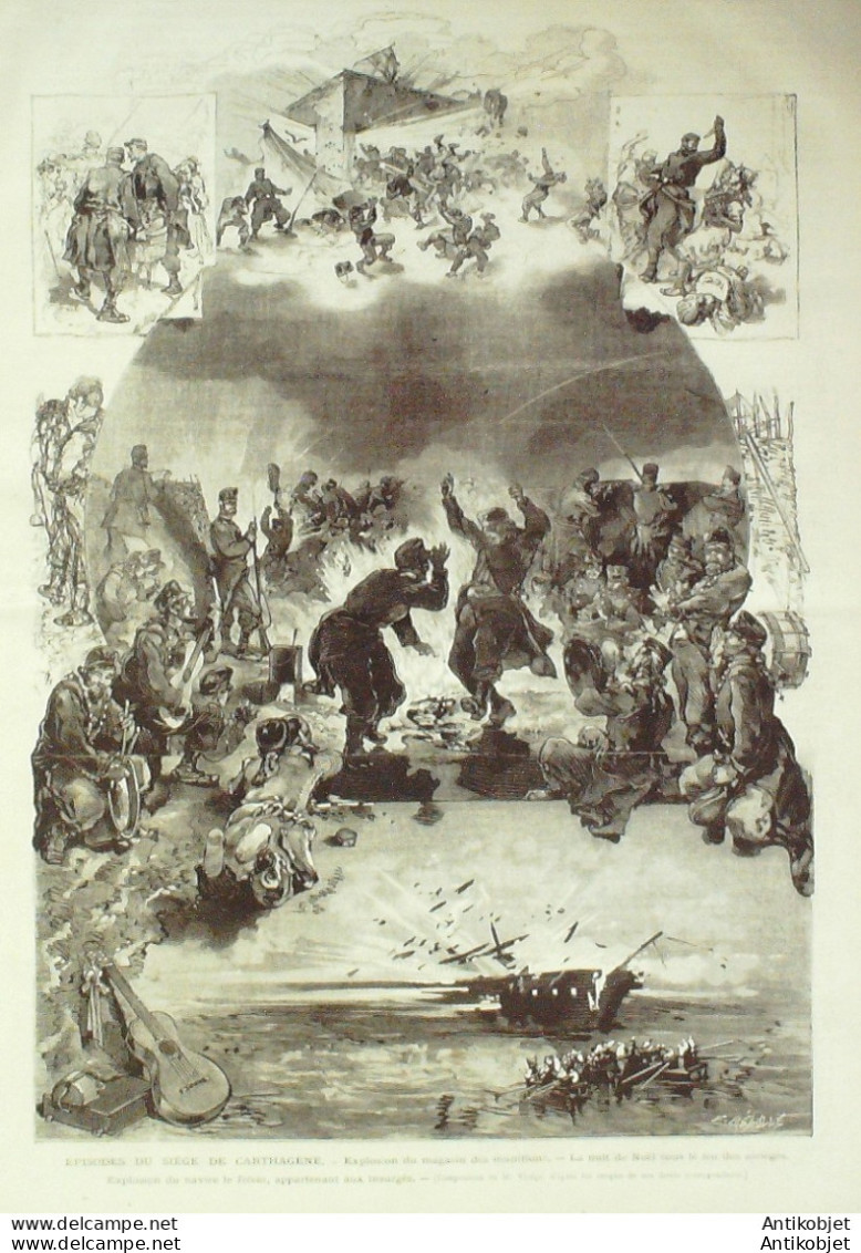 Le Monde illustré 1874 n°876 Algérie Mers-el-Kébir Numancia Espagne Carthagène