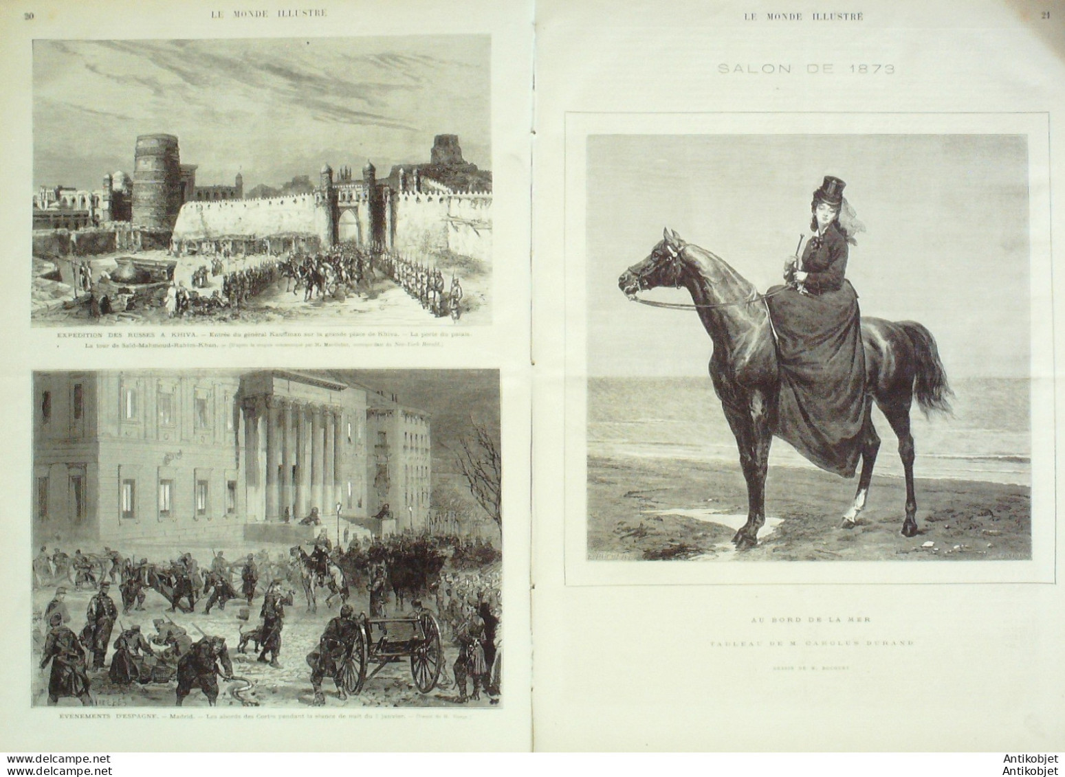 Le Monde Illustré 1874 N°874 Espagne Madrid Carthagène Ouzbékistan Khiva Turkestan - 1850 - 1899