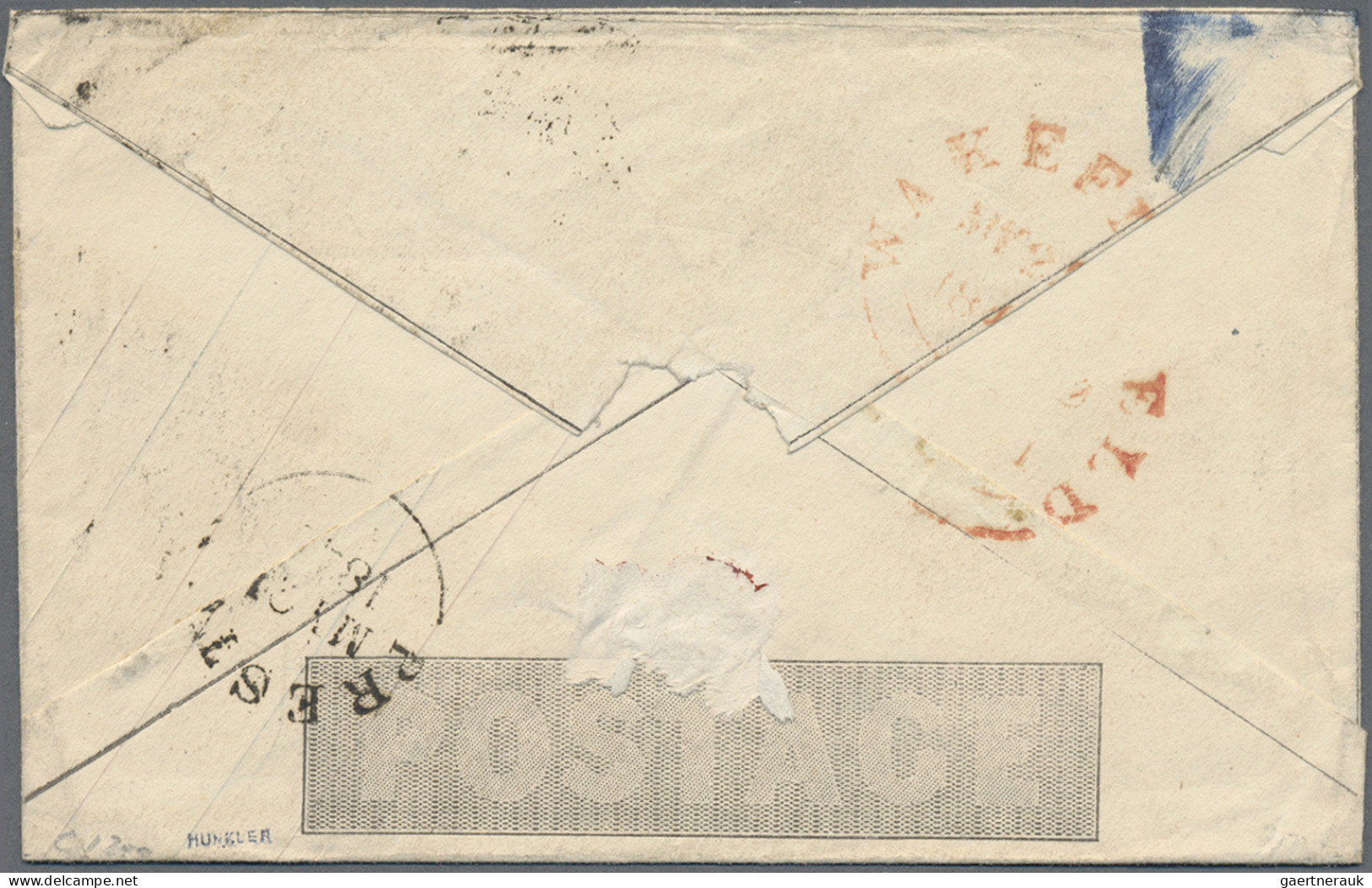 Great Britain - Postal Stationary: 1840 Mulready Envelope 1d. Black Used From Pr - 1840 Sobres & Cartas Mulready