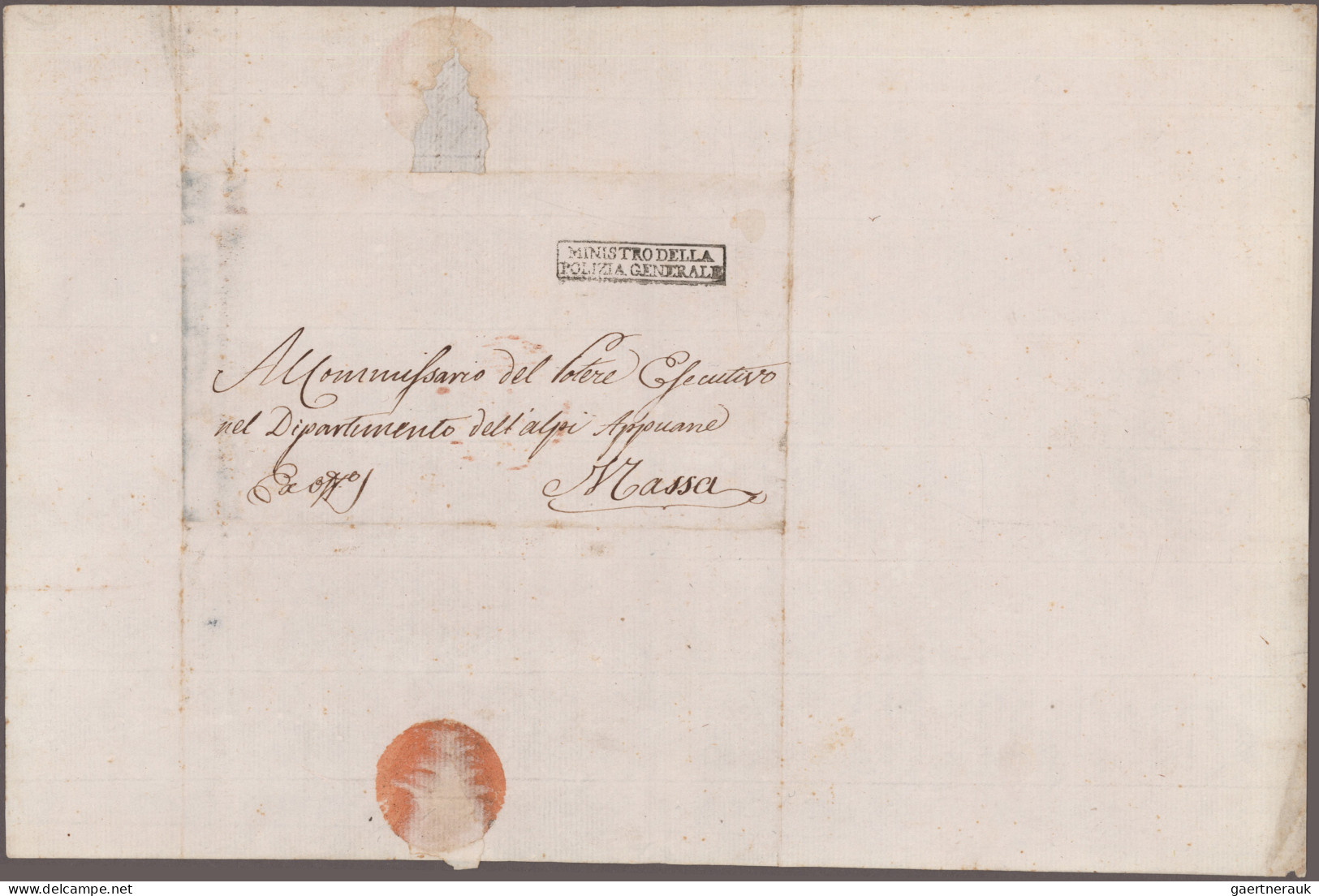 Italy -  Pre Adhesives  / Stampless Covers: 1798/1801 (ca), Three Folded Letters - 1. ...-1850 Prefilatelia