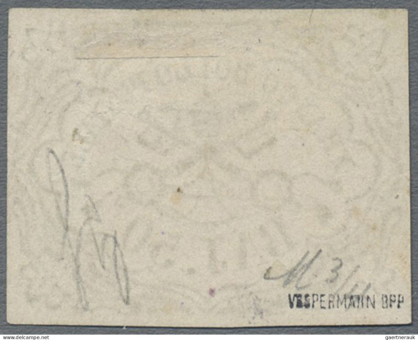 Italian States - Papal State: 1852, 50 Baj. Blue, Complete Margins, Cancelled By - Papal States