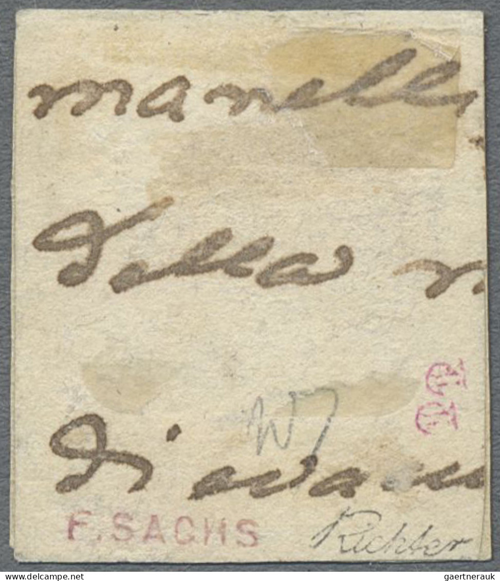 Italian States - Sardinia: 1854, 40 C Mattrosa, Auf Kleinem Briefstück, Mehrfach - Sardinia