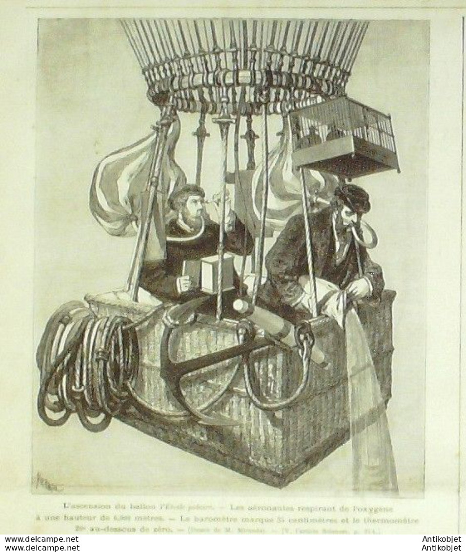 Le Monde Illustré 1874 N°886 Espagne Somorrostro Guerre Carliste Ballon Etoile Polaire - 1850 - 1899