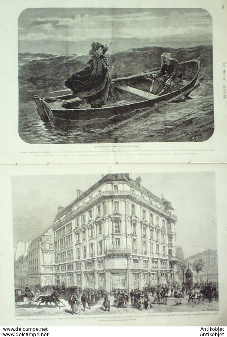 Le Monde Illustré 1874 N°885 Londres Duc Edimbourg Italie Rome Carnaval Piazza Del Popolo - 1850 - 1899