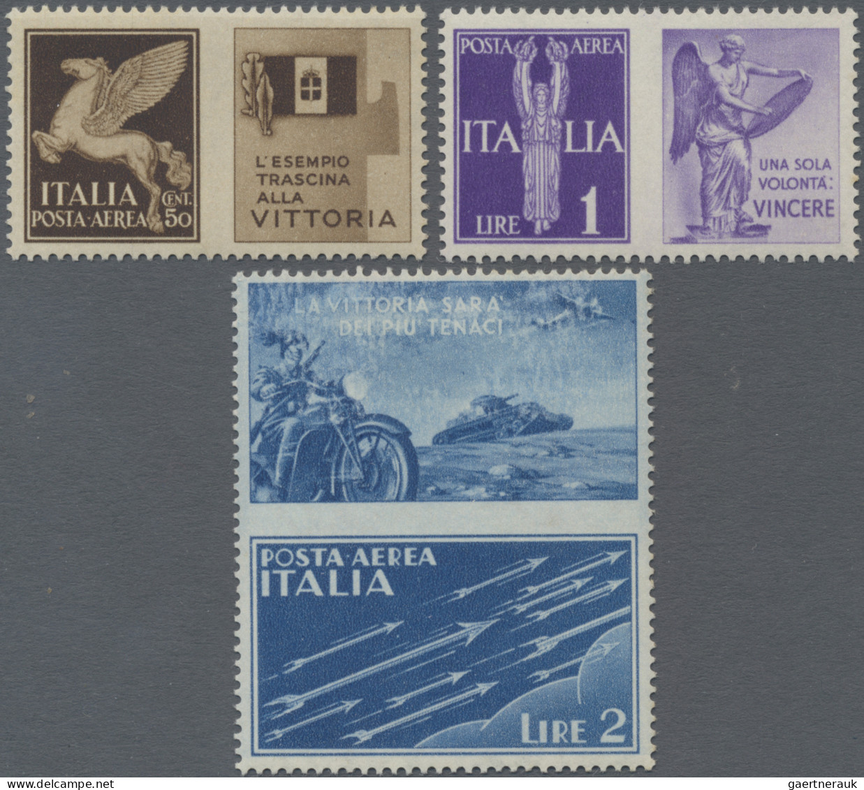 Italy: 1942, "Imperiale Air Mails" With Propaganda Appendix, Prepared But Not Is - Ungebraucht