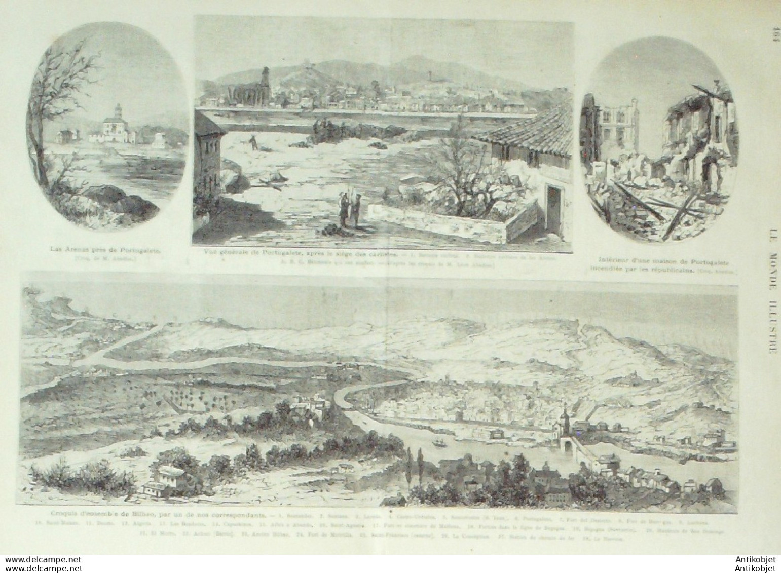 Le Monde Illustré 1874 N°883 Hongrie Guerre 1818 Napoléon III Tombeau Marseille (13) Espagne Bilbao - 1850 - 1899