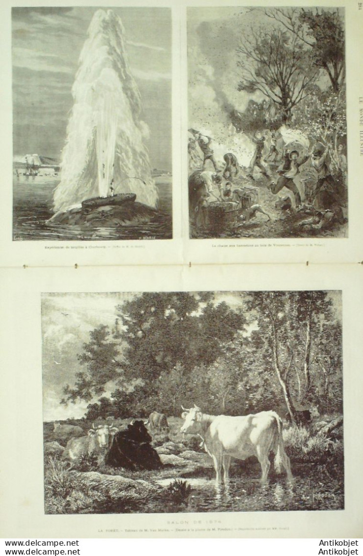 Le Monde Illustré 1874 N°891 Espagne Bilbao Cherbourg (50) Vincennes (94) Chasse Aux Hannetons - 1850 - 1899