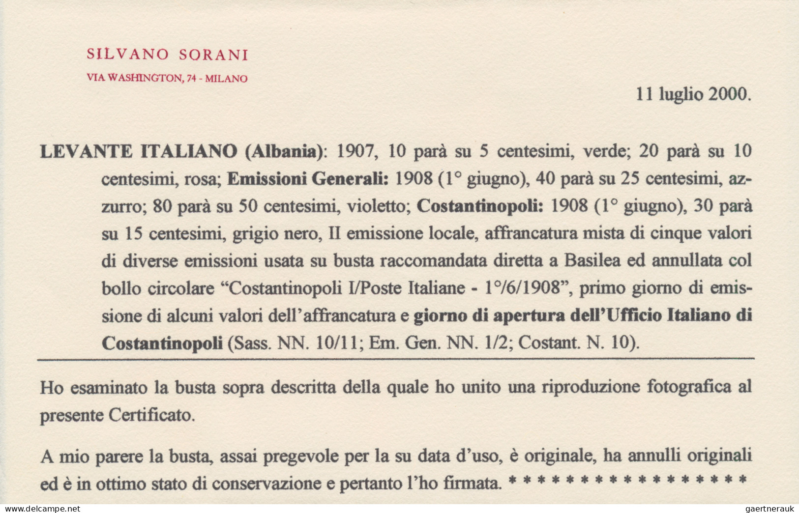 Italian PO In Turkey: 1908, 10 Para On 5 C Green And 20 Para On 10 C, 30 PARA On - Emisiones Generales