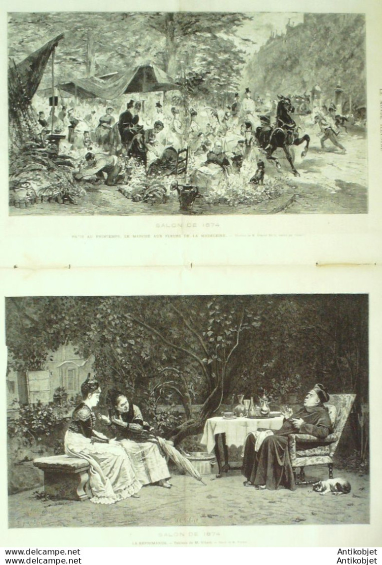 Le Monde Illustré 1874 N°893 Italie Florence Paris 12 Rue Citeaux Incendie - 1850 - 1899