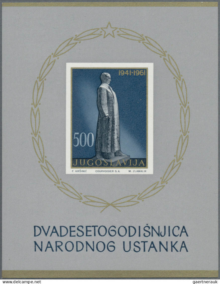 Yugoslavia: 1951, 1961, Briefmarkenausstellung ZEFIZ, 2 postfrische Blocks, dazu