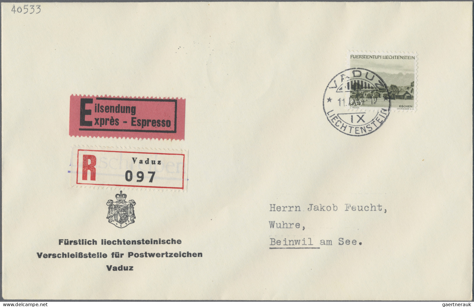Liechtenstein: 1944/49, Troyer-Freimarkenausgabe 3 Rp. - 150 Rp. komplett 14 Wer
