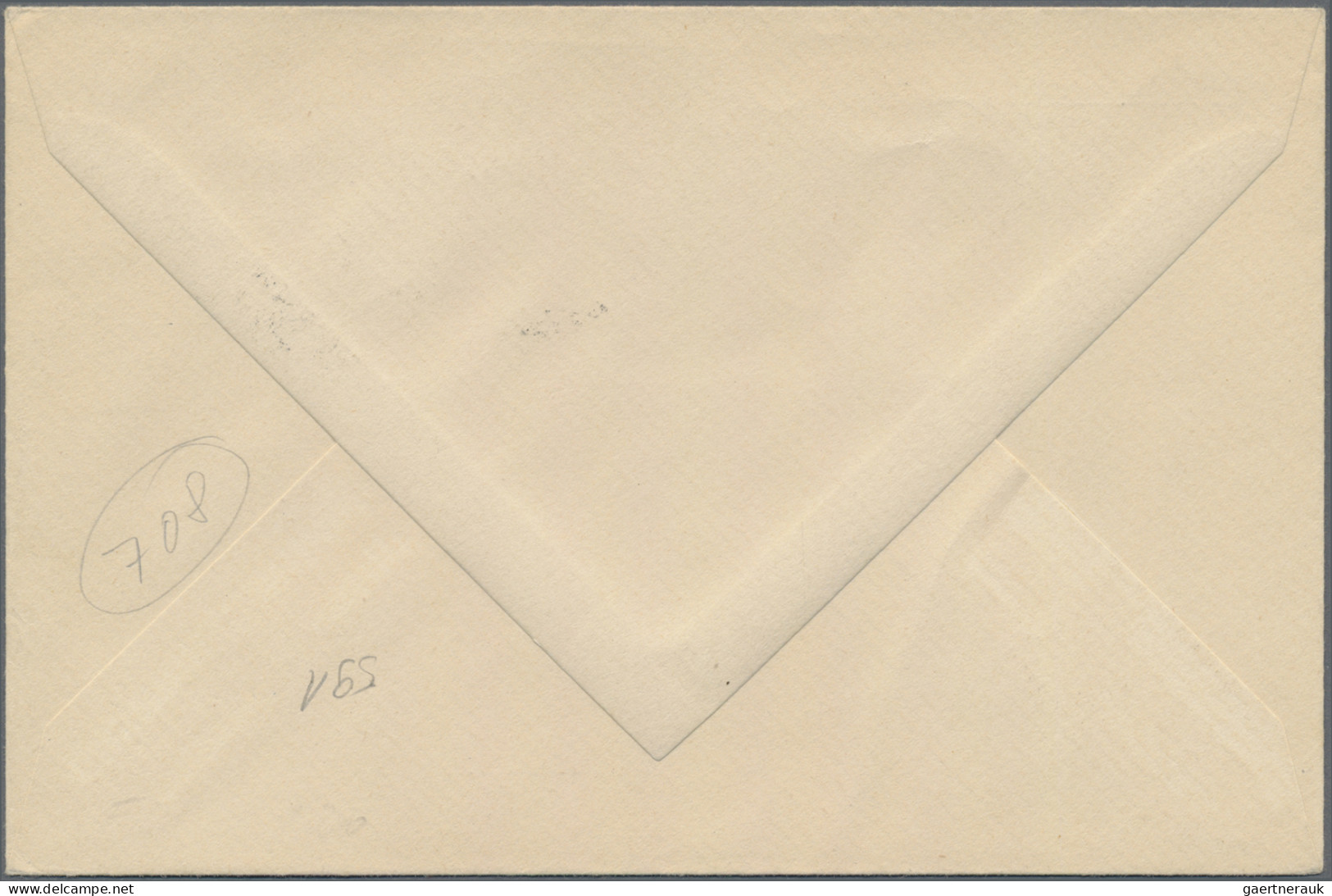 Liechtenstein: 1949, 5 Rp. A. 3 Rp. Überdruck Auf Kleinem Drucksache-Brief Mit E - Cartas & Documentos