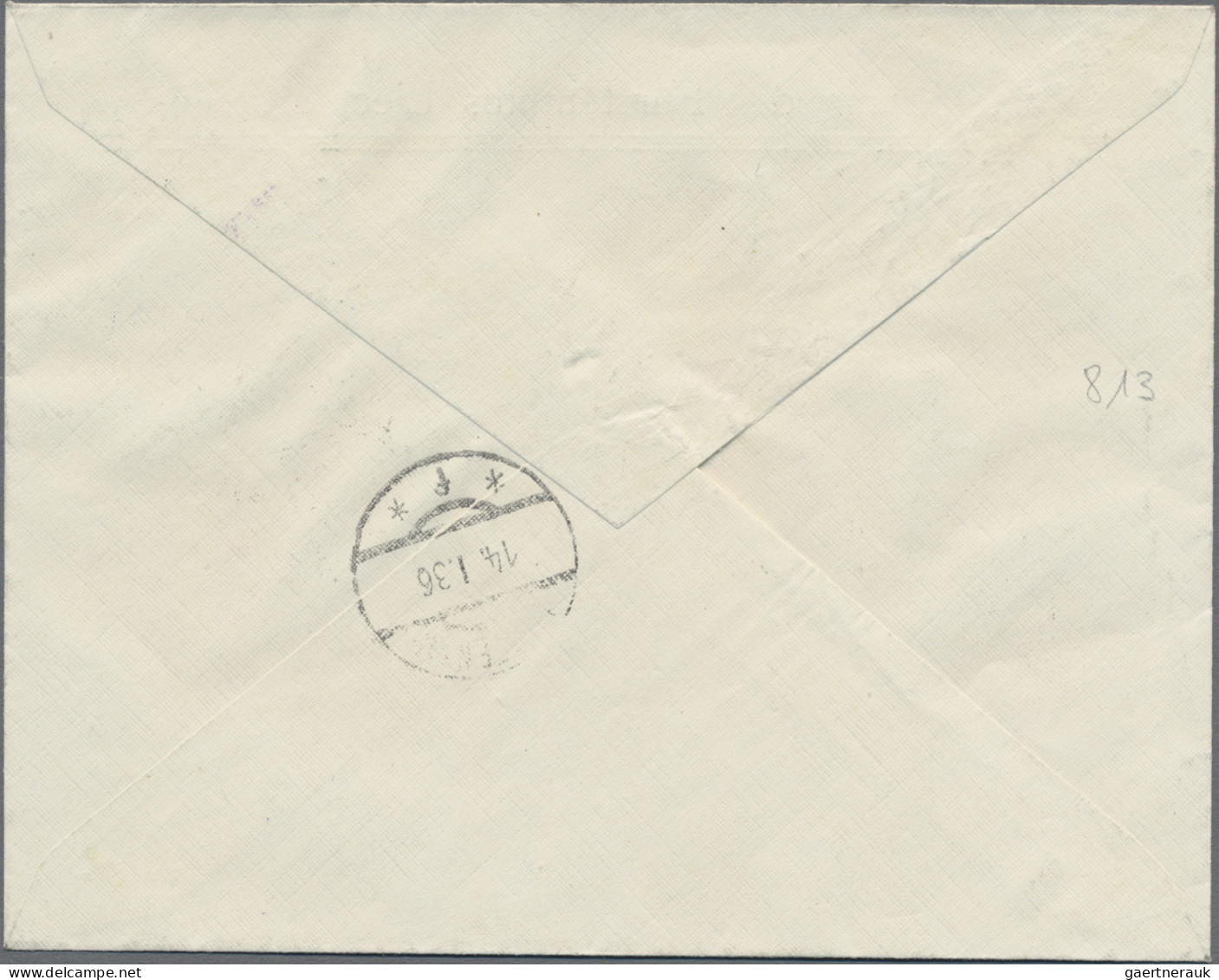 Liechtenstein - Dienstmarken: 1935/1936, 5 Verschiedene R-Briefe Der Regierung M - Dienstmarken
