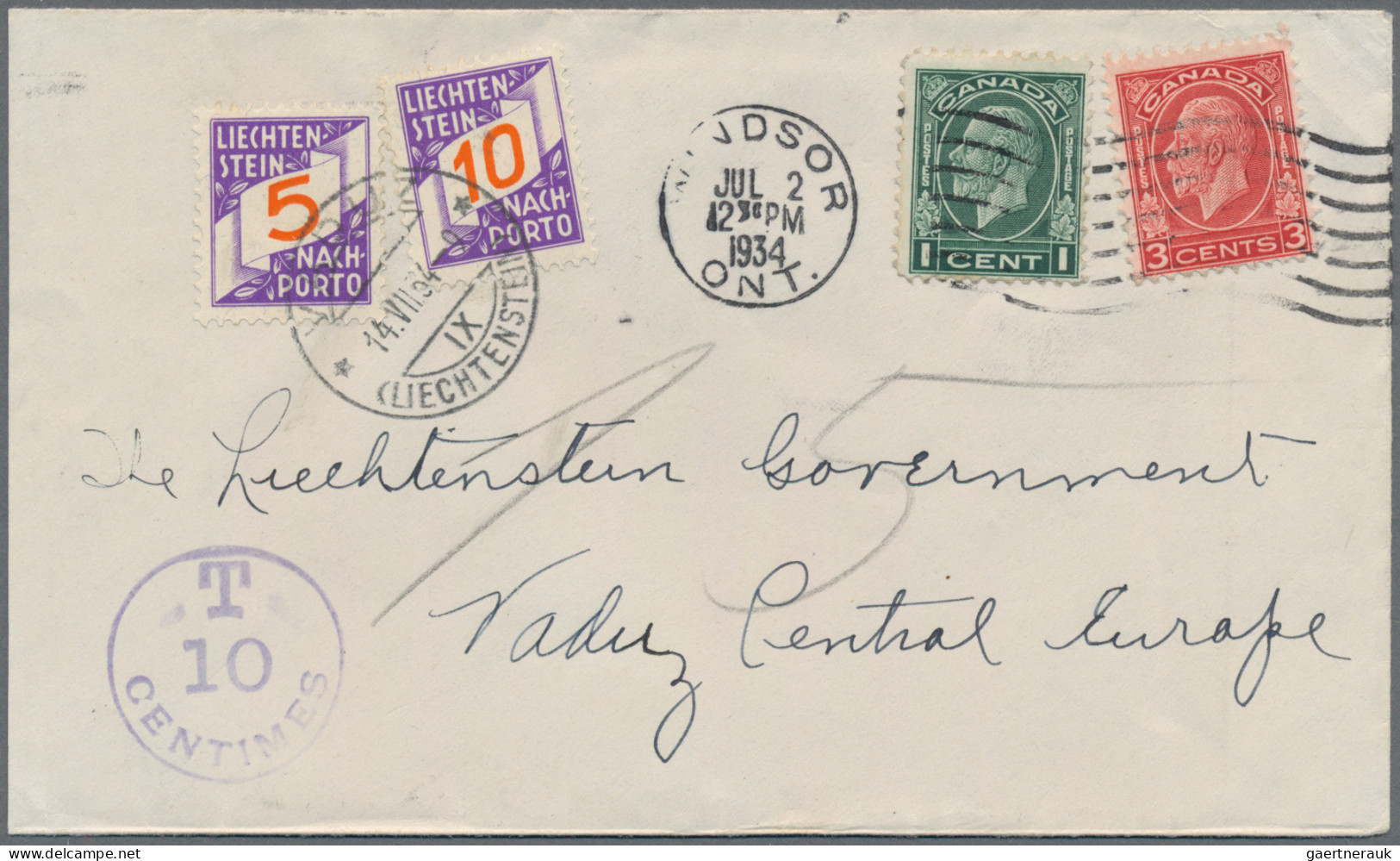 Liechtenstein - Portomarken: 1929/1934, Portomarken II, Ziffer Im Band 5,10,20,2 - Segnatasse
