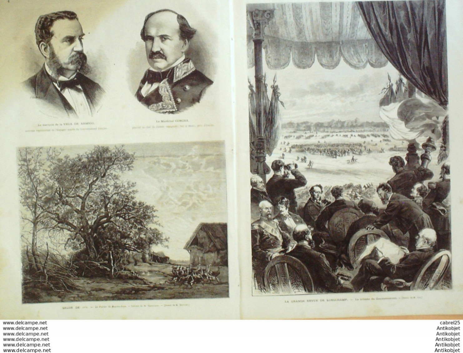 Le Monde Illustré 1874 N°899 Reims (51) Mgr Landriot Espagne Vega De Armigo Lille (59) - 1850 - 1899