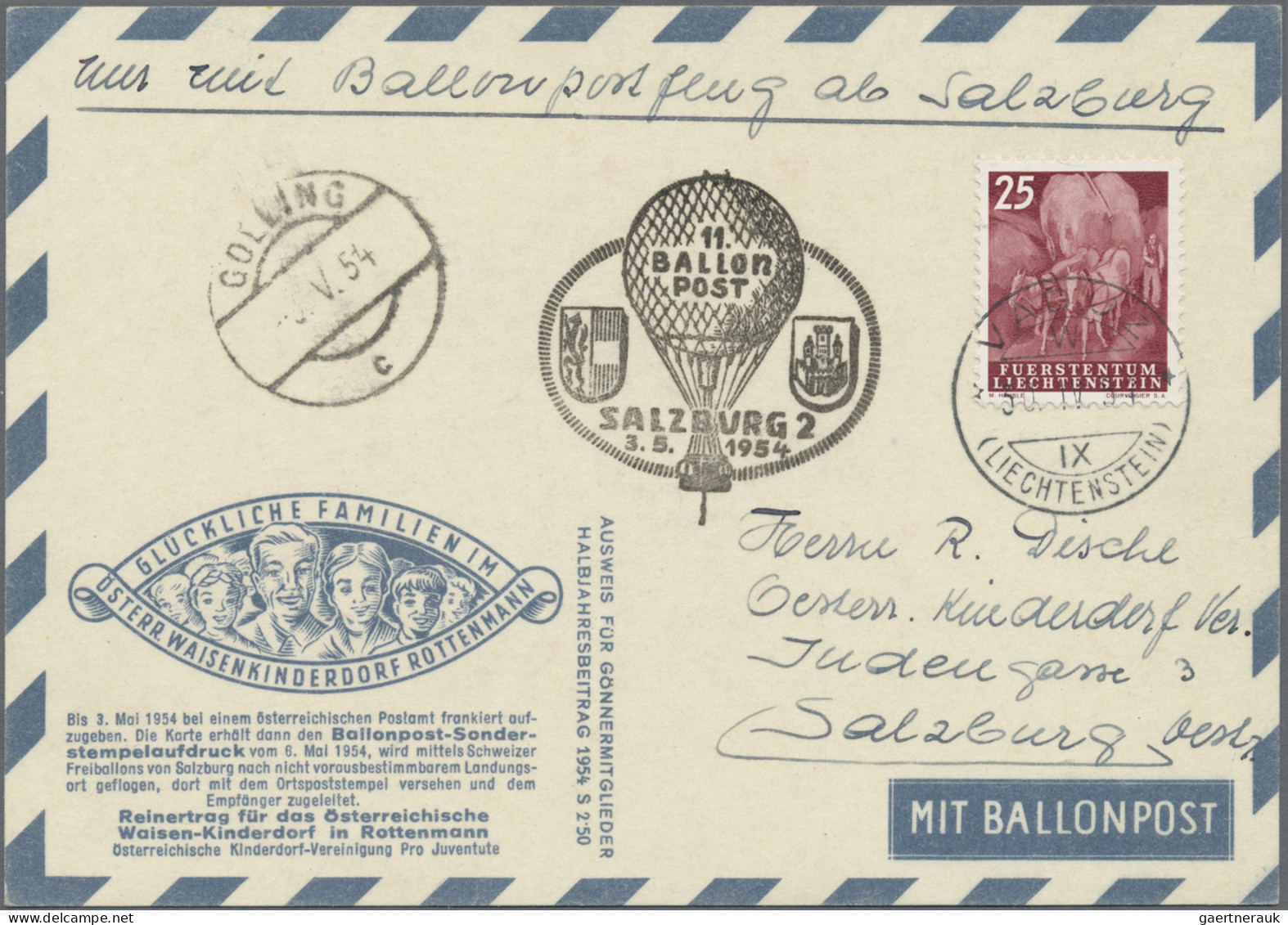 Liechtenstein - Besonderheiten: 1954/1958, 4 Verschiedene Illustr. Kinderdorf-Ba - Autres