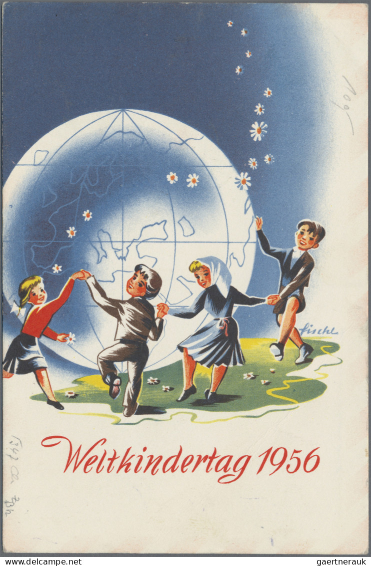 Liechtenstein - Besonderheiten: 1954/1958, 4 verschiedene illustr. Kinderdorf-Ba