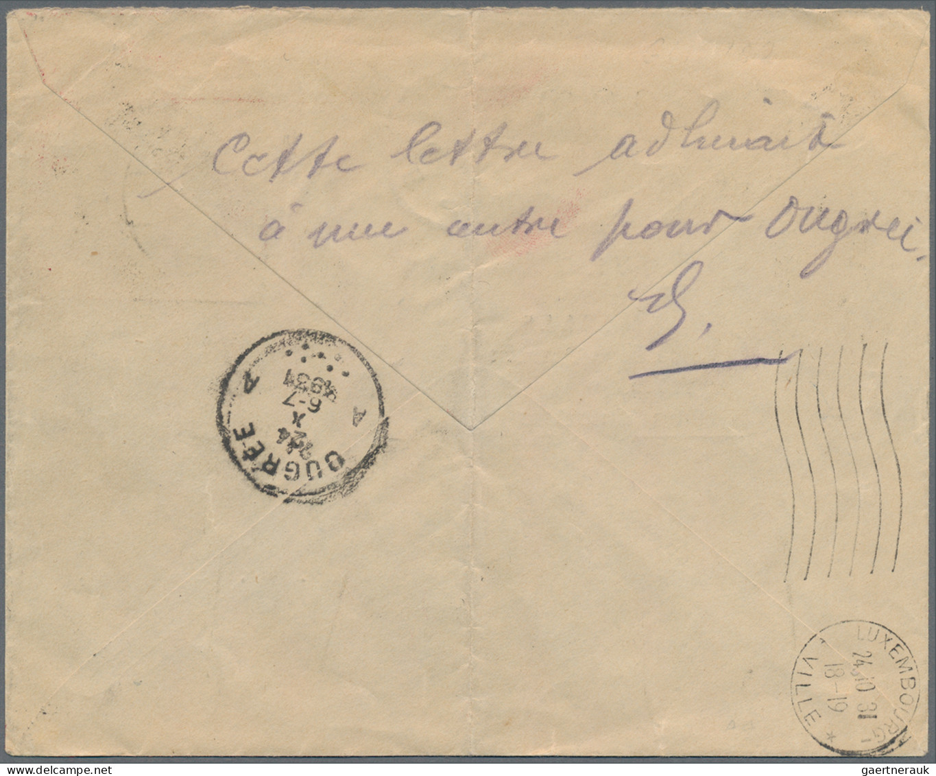 Luxembourg: 1931 Advertising Envelope For "Geisha Parfumes" Franked By 1927 75c. - Autres & Non Classés