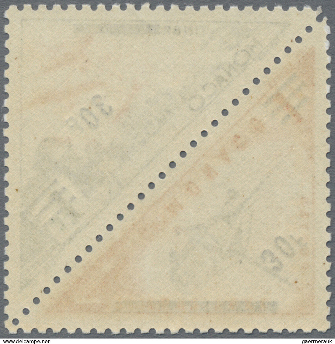Monaco: 1956, Surcharges On Postage Dues, NOT ISSUED, 30fr. On 1fr. "Pigeon" And - Ongebruikt