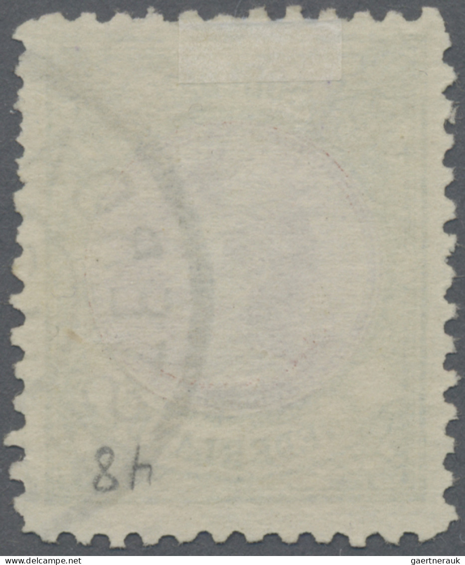 Netherlands: 1897, 5 Gulden Wilhelmina Used AMSTERDAM, Usual Slightly Uneven Per - Storia Postale