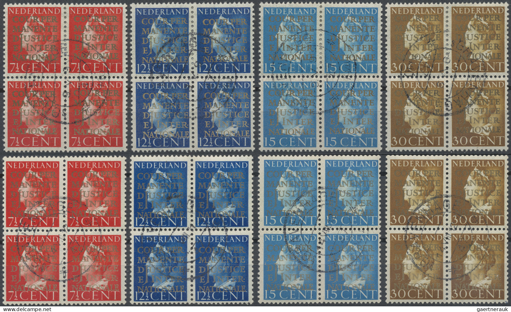 Netherlands - Service Stamps: 1940, Dienstmarken Königin Wilhelmina D 16/19 Erst - Dienstmarken