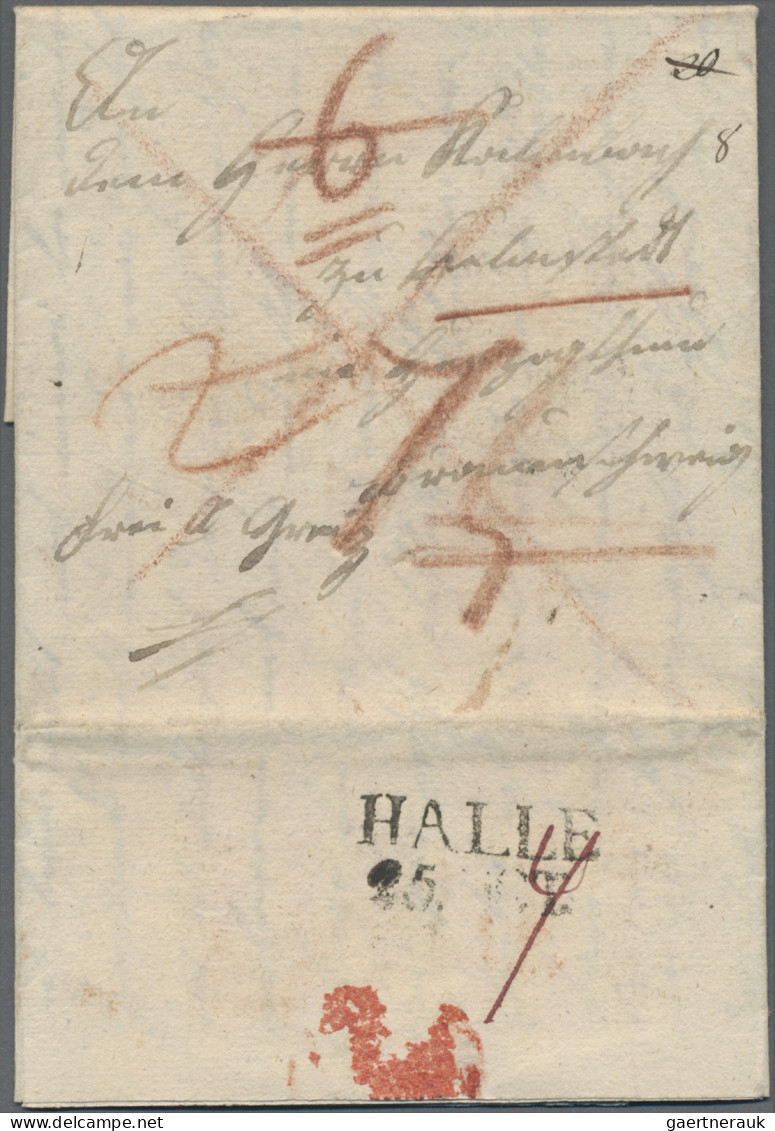 Österreich - Vorphilatelie: 1824: Brief Von Bruck A. D. Mur über Halle (L2) Nach - ...-1850 Voorfilatelie