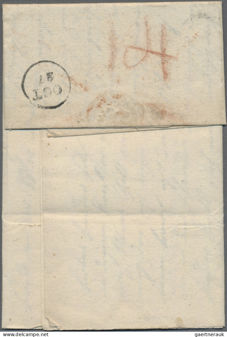 Österreich - Vorphilatelie: 1824: Brief Von Bruck A. D. Mur über Halle (L2) Nach - ...-1850 Prefilatelia