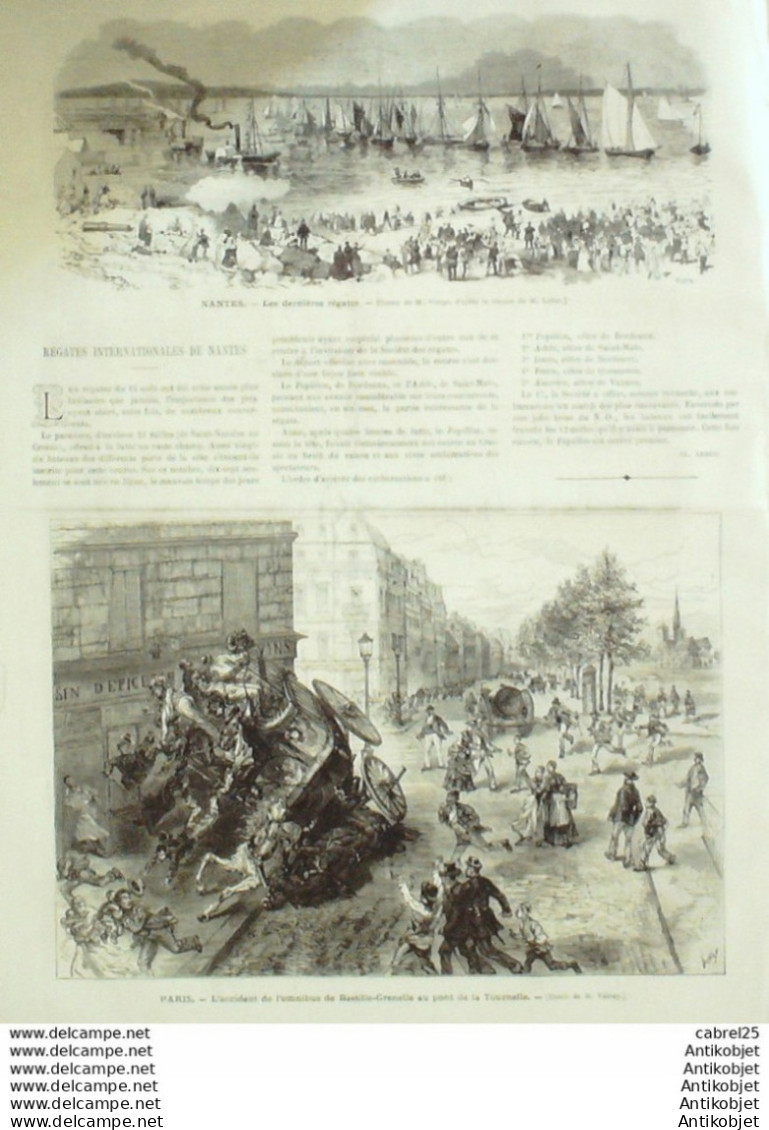 Le Monde Illustré 1874 N°908 Bazeilles (08) Brest (29) Nantes (44) Suède Stockholm Drottwingholm Belqique Bruxelles - 1850 - 1899