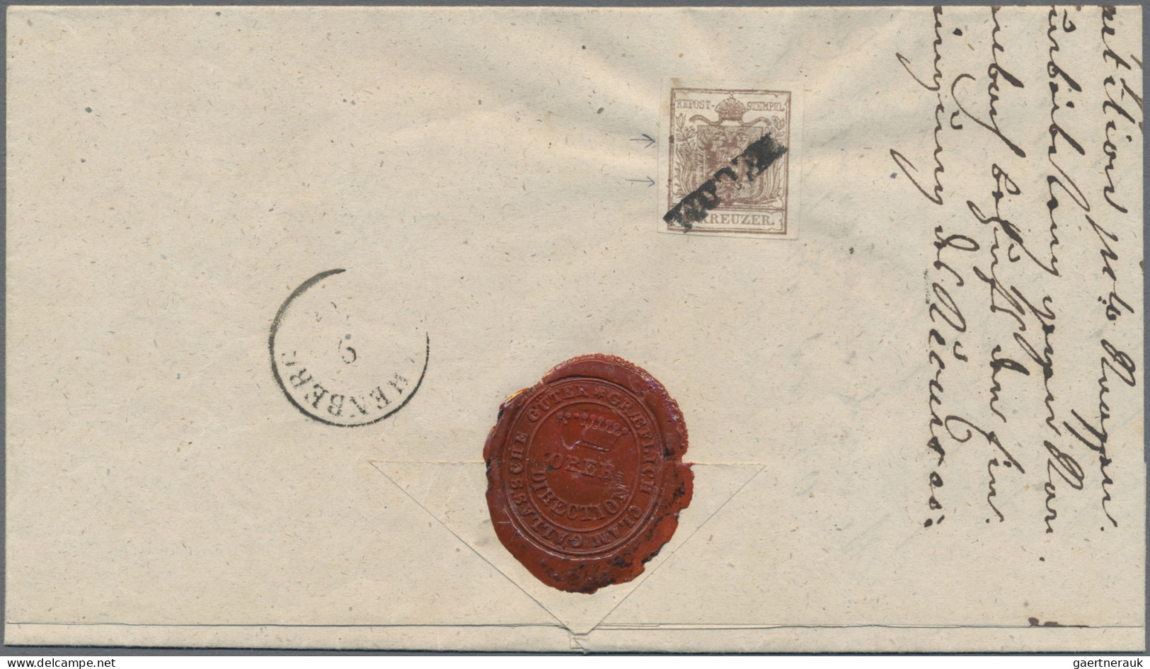 Österreich: 1850, 6 Kr. Braun, Handpapier, Type III, Zwei Exemplare In Verschied - Lettres & Documents