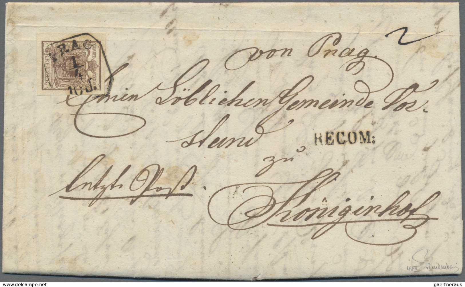 Österreich: 1850, 6 Kr. Braun, Handpapier, Type III, Zwei Exemplare Je Frisch Bz - Lettres & Documents