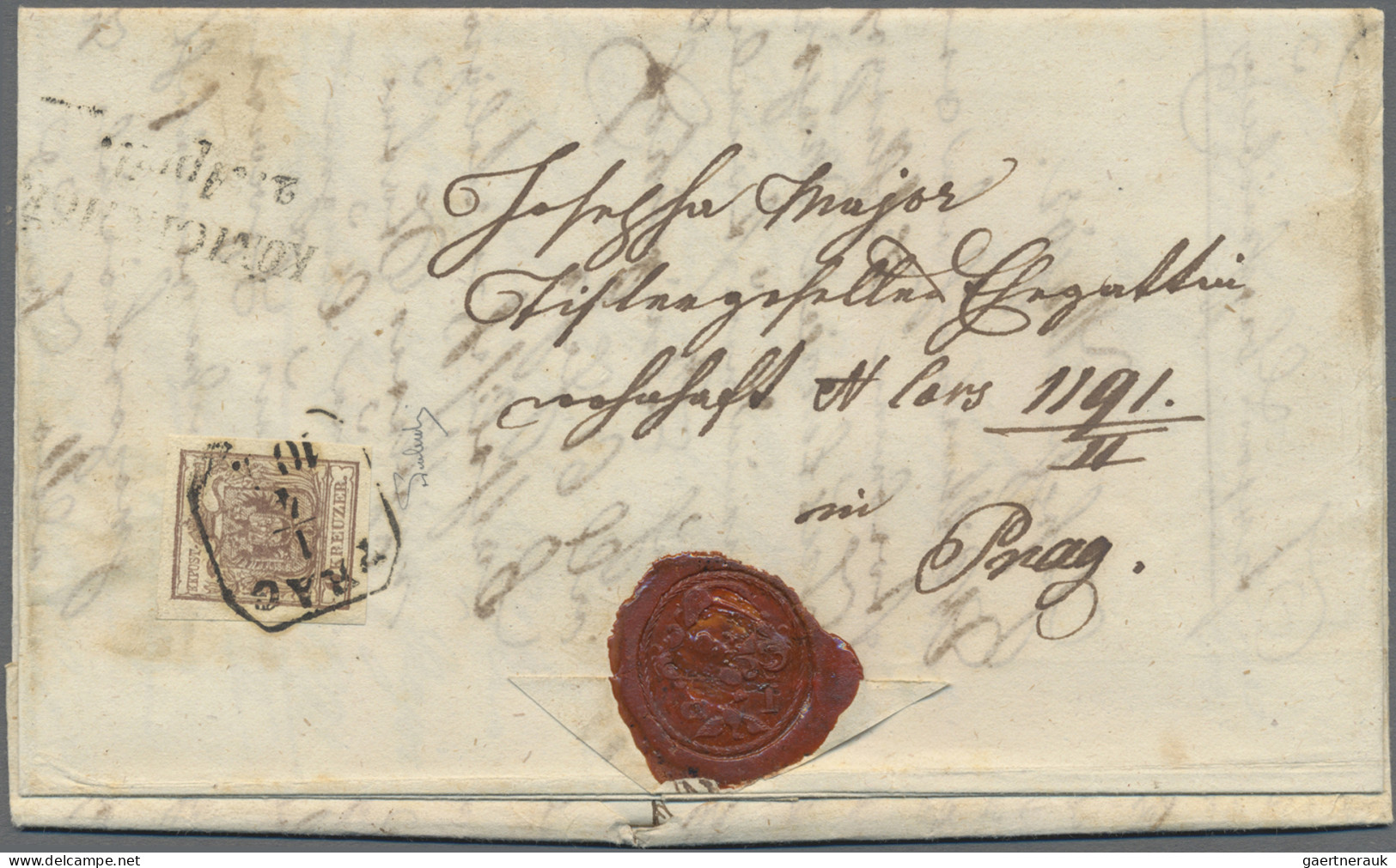 Österreich: 1850, 6 Kr. Braun, Handpapier, Type III, Zwei Exemplare Je Frisch Bz - Storia Postale