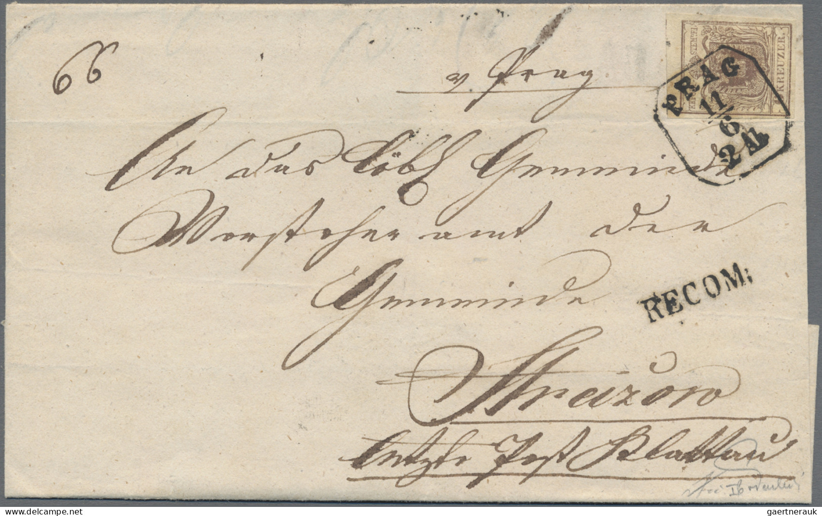 Österreich: 1850, 6 Kr. Braun, Handpapier, Type Ib, Zwei Exemplare In Verschiede - Brieven En Documenten