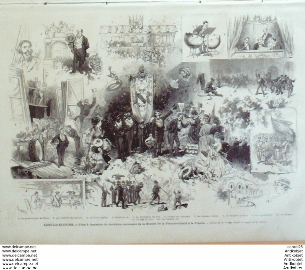 Le Monde Illustré 1874 N°907 Lons-le-Saunier (39) Le Mans (72) Brest (29) Belgique Anvers Usa Louisiane - 1850 - 1899