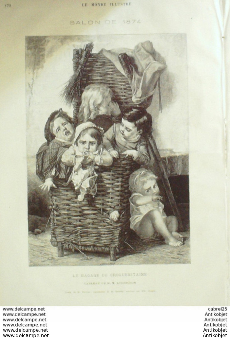 Le Monde Illustré 1874 N°909 Sète (34) Calais (62) Orange (84) Dunkerque (59) Verdun (08) Italie Milan Tarbes (65) - 1850 - 1899