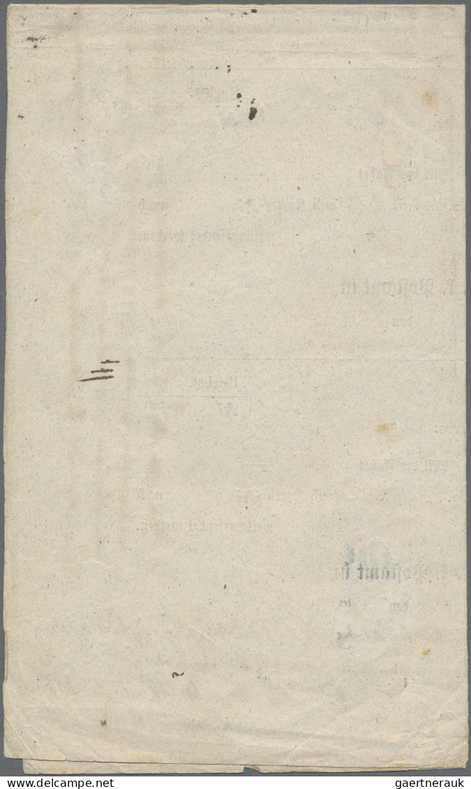 Österreich: 1860, 15 Kr. Blau, Bugspur, Als Einzelfrankatur Auf Nachfrageschreib - Lettres & Documents