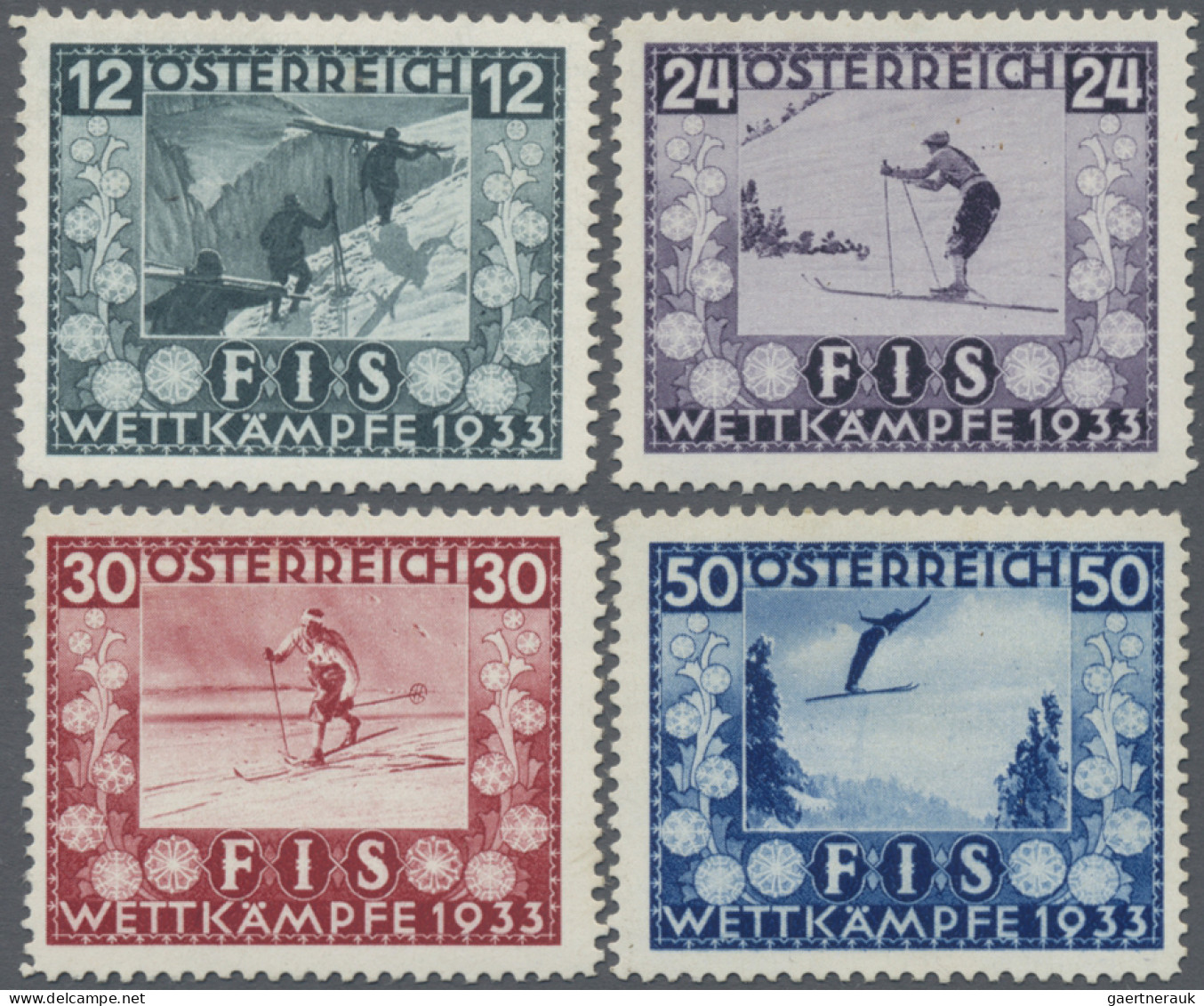 Österreich: 1933 FIS-Satz Tadellos Postfrisch. (Mi. 650,- €) - Ongebruikt