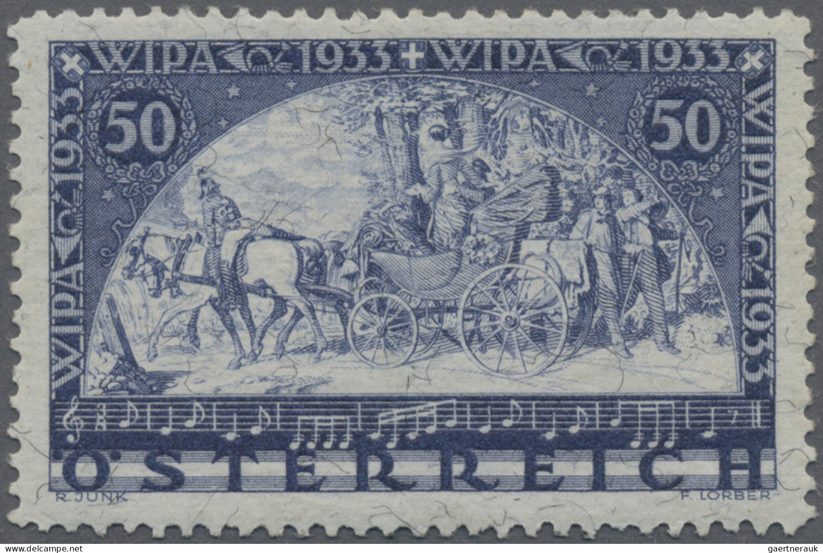 Österreich: 1933, 50 Gr.+50 Gr. Wipa Faserpapier, Postfrisch, Unsigniert. Mi. 75 - Unused Stamps