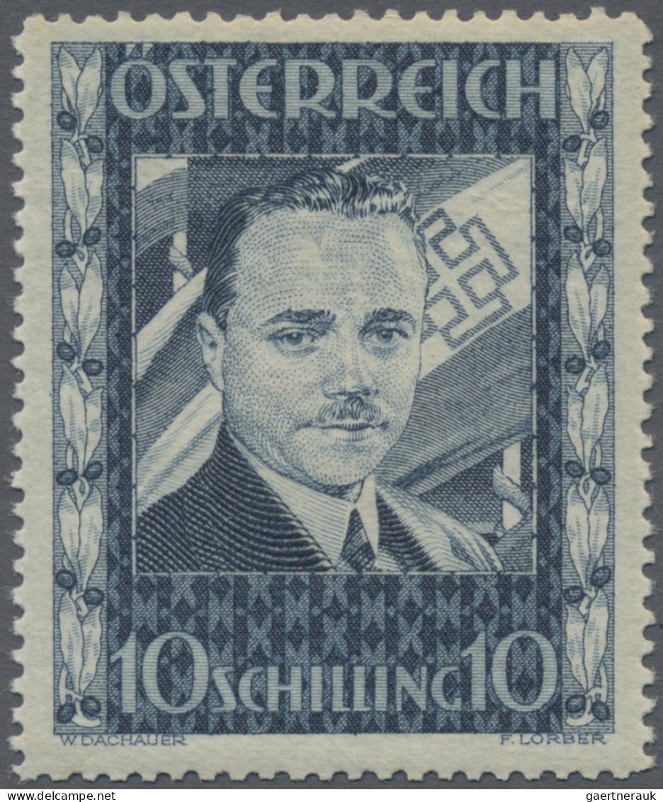 Österreich: 1936, 10 Sch. Dollfuß Postfrisch, Unsigniert. Mi. 1.400,- €. - Unused Stamps