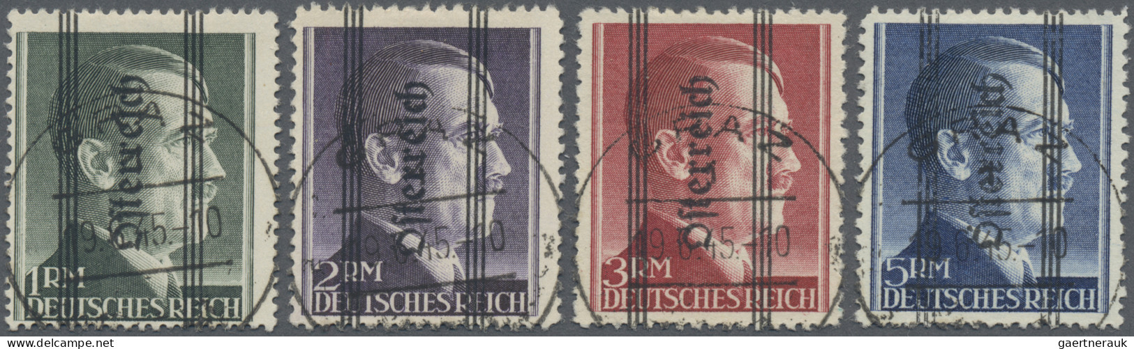 Österreich: 1945, Grazer Aufdruck, 1 Pfg.-5 Mark, Kompletter Satz Von 23 Werten - Otros & Sin Clasificación