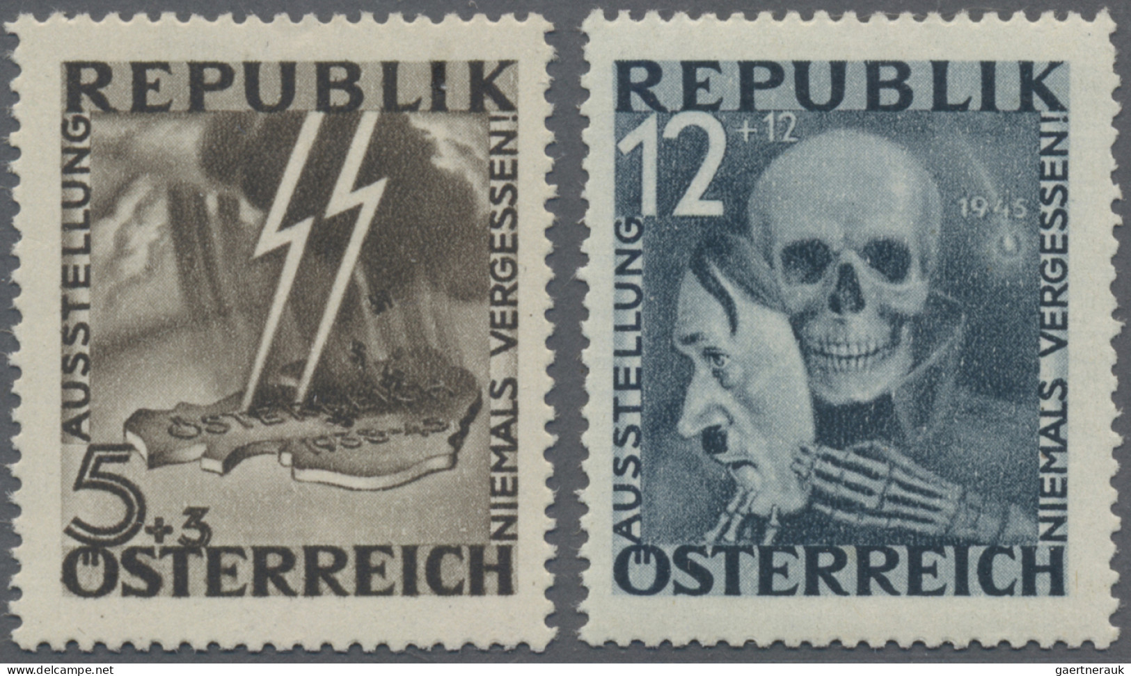 Österreich: 1946, Blitz/Maske, Beide Werte Ungebraucht Mit Originalgummi Und Fal - Ungebraucht