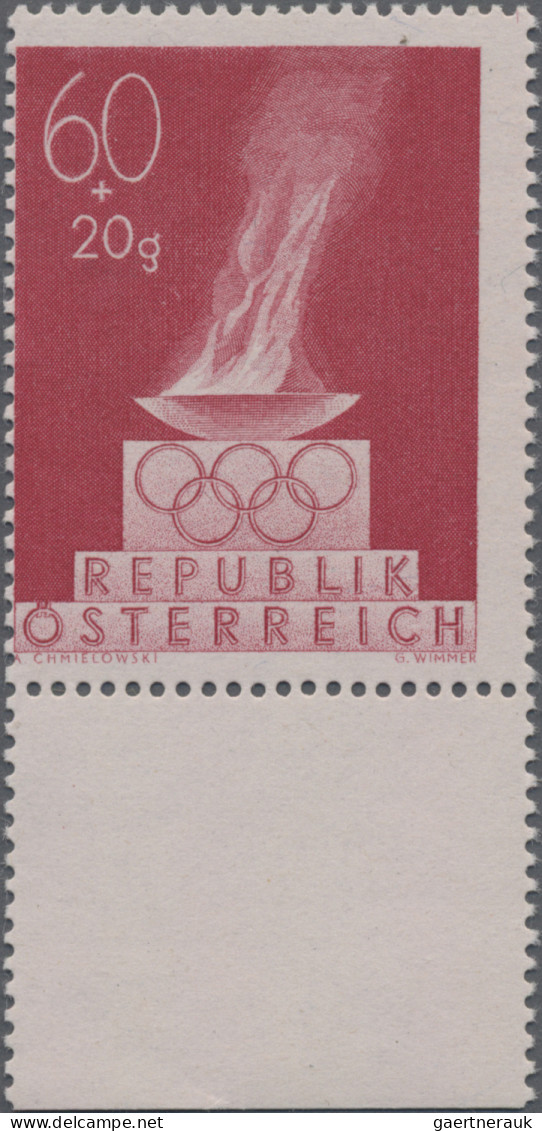 Österreich: 1948, Olympische Spiele London, 60 G. + 20 G., Probedruck In Karminr - Ungebraucht