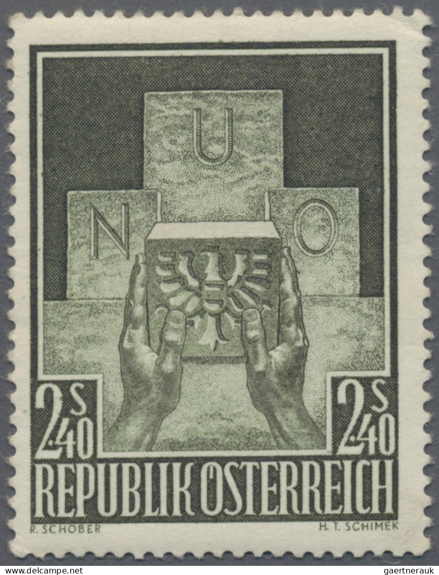 Österreich: 1958 "Aufnahme Österreichs In Die UNO" 2.40 S. Als Gezähnter Probedr - Nuevos