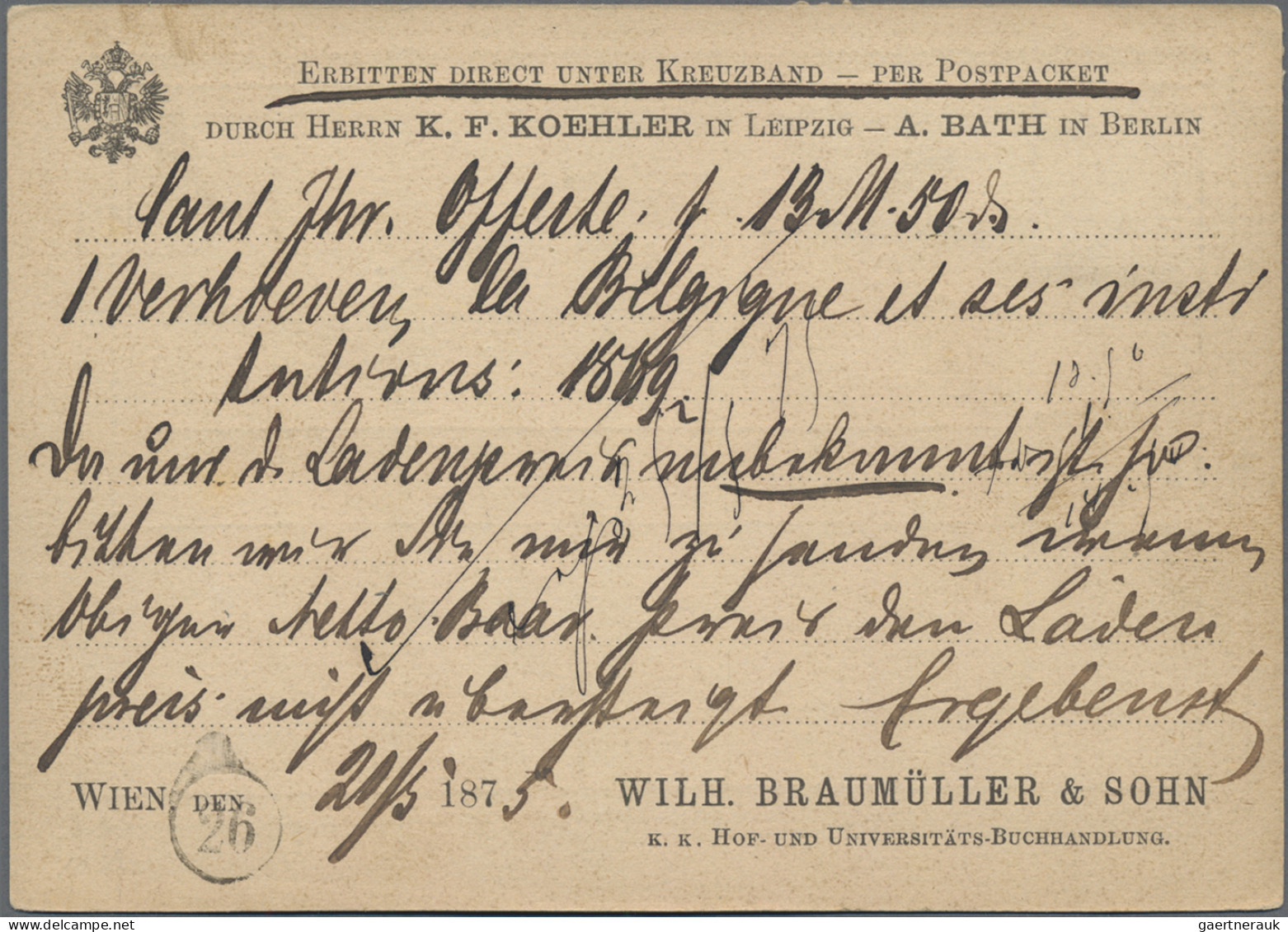 Österreich - Ganzsachen: 1872/1875, 2 Kr Gelb Ganzsachenkarte Mit Zusatzfrankatu - Altri & Non Classificati