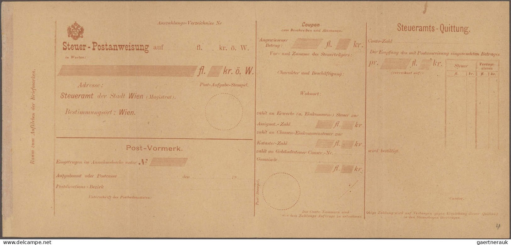 Österreich - Ganzsachen: 1882, 2 Kr Braun Auf Sämisch 'Franz-Josef' Steuer-Posta - Other & Unclassified