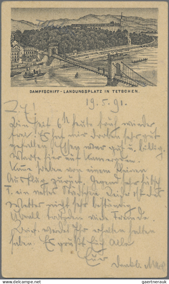 Österreich - Ganzsachen: 1891, 2 Kr. Ganzsachenkarte Mit Rückseitigem Zudruck "D - Altri & Non Classificati